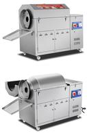 Grand tambour commercial de torréfaction de café d'arachide, de cacao et de soja pour le séchage des noix Machine à rôtir les grains de chauffage au gaz pour enfants emballée dans un sac