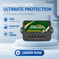 Protecteur de tension monophasé 220V AC 6600W, interrupteur de protection contre les surtensions et les sous-tensions, protection contre les surtensions pour réfrigérateur et appareils électroménagers