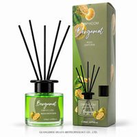 Elegante 120ml geurdiffuser set zonder vlam, met glazen fles voor slaapkamer, badkamer en woondecoratie