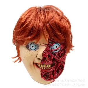 最佳制造恐怖面具出售幽灵娃娃Chucky面具万圣节恐怖面具恐怖角色扮演配件
