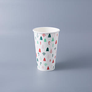 4oz 8oz 10oz 12oz 14oz 16oz 20oz 22oz Taza de papel con logotipo personalizado Taza de café de papel Kraft biológica blanca desechable - Product Image 6