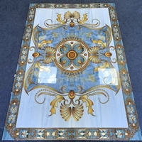 Dalles de moquette dorées neuves 1200*1800MM, dalles de puzzle en cristal poli pour sols intérieurs et halls d'entrée