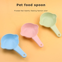 Nouveau design solide accessoires de litière pour chat cuillère d'alimentation pour animaux de compagnie cuillère à nourriture pour chien en plastique de qualité alimentaire pelle épaissie ABS cuillère à nourriture pour chat
