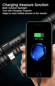 Nuova torcia P50 ad alta potenza modello di ricarica USB/torcia da equitazione per esterni con zoom telescopico 3A