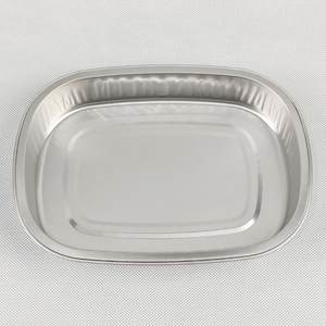 Recipientes Retangulares de Alumínio de 1LB Personalizáveis e Ecológicos com Tampas Plásticas para Alimentos Frescos de Supermercado e Delivery - Product Image 3