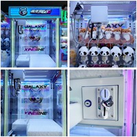 Machine à grue commerciale à monnayeur, à monoplace, en métal, personnalisée en usine, pour jeux de cadeaux et d'arcade, avec fonction de jeu de peluches