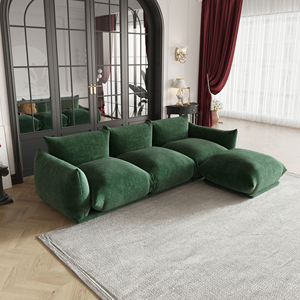 ATUNUS Sofá de Sala de Estar Moderno em Veludo Verde, Conjunto de Sofá de Chão de <span class=keywords><strong>3</strong></span> Lugares, Ideal para Drop Shipping - Product Image 1