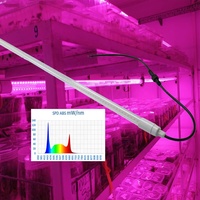Barre de lampes de croissance led à spectre complet, 600mm 12w t8 t10 uv ir pour serre intérieure plantes médicales