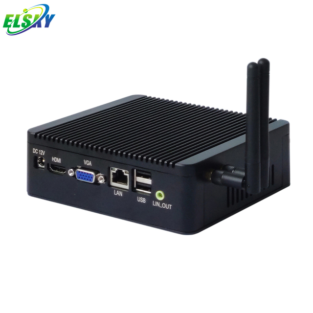 Cheap ELSKY NANO19 Fanless Mini PC with Intel Celeron J1900 Processor for Casino Management Systems, Gaming Machines