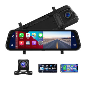 Full HD Ổ ghi dòng Dash Camera Gương Chiếu Hậu DVR với Carplay Android tự động gương liên kết - Product Image 1