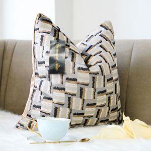 Tùy Chỉnh Vuông Pillowcase Trang Chủ Sofa Trang Trí Cushion Cover Jacquard Satin Dệt Vải Với Lụa Và Mịn Cảm Giác - Product Image 4