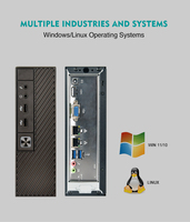 Mini PC Piesia Thin Client con Celeron J6412 N300 N200 N100 Core I3 I5 I7 X86, Carcasa Industrial Mini ITX para Linux, Mini Ordenador de Oficina