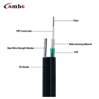 Fibra óptica 1-12 Núcleo Modo único Cable de fibra para exteriores GYXTC8S Cable de fibra óptica 1km Precio