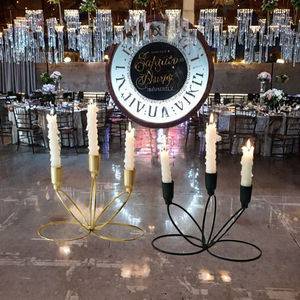 Candelabro de Hierro Dorado con Forma de Flor Irregular, Estilo Europeo, para Decoración del Hogar, Bodas, Navidad, Pascua, Regalo - Product Image 3