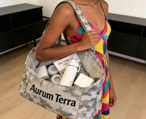 Sac de courses en coton extra large, sac de yoga en coton biologique tie-dye, sac d'épicerie en toile léger pour femmes - Product Image 6