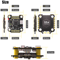 Contrôleur de vol F405 V4 FC F4 Stack avec ESC BLS 4-en-1 55/60A 3-6S 30x30 INAV Betaflight Bluetooth pour drones FPV de 5 à 8 pouces