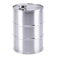 Bouteille de voyage cylindrique portable en acier inoxydable 304 de 750 ml, étanche, pour camping et activités de plein air, idéale pour l'huile, le vin et les spiritueux