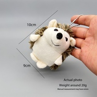 Porte-clés en peluche hérisson mignon de 10 cm, jouet créatif, pendentif pour enfants, vente en gros