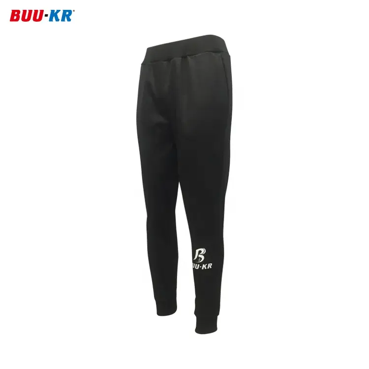 Buker Wholesale Blank Breathable Polyester Casual Gym Custom Design Black Sportswear Men's Jogger Pants