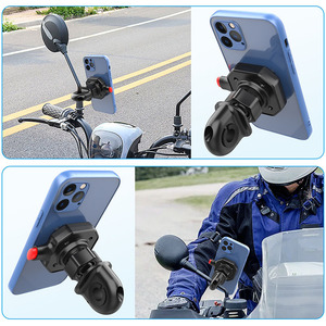 <span class=keywords><strong>Support</strong></span> de téléphone portable de rétroviseur de vélo électrique et de moto à dégagement rapide - Product Image 4