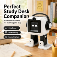 Robot de bureau EMO version IA ESP32-S3, robot interactif intelligent pour le chat et la danse, kit de développement DIY, Chine, taille d'écran 1