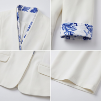 Ensemble de tailleur blanc pour femme, ensemble de tailleur de bureau pour femme, ensemble de tailleur professionnel pour femme, ensemble de tailleur deux pièces pour femme