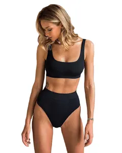 Hot selling women's swimwear black two-piece sexy bikini