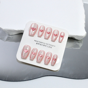 <span class=keywords><strong>Uñas</strong></span> Postizas Hechas a Mano con Diseño de Ojo de Gato 3D, 30 Piezas, Tallas XS, S, M, <span class=keywords><strong>Uñas</strong></span> Acrílicas de Lujo, Gruesas, con Logotipo Personalizado, Caja de Empaque al por Mayor - Product Image 3