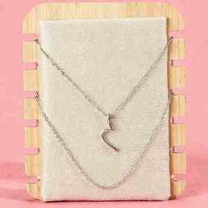 Expositor de Collares de Terciopelo Verde Beige, Soporte de Bambú para Colgar Joyas, Tablero de Exhibición - Product Image 5