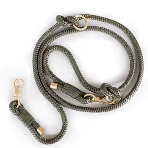 Haustier zubehör Polyester verstellbare Slip Lead Rope Hunde leinen mit Bogen knoten für Pet Dog Walking