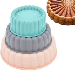 8 Inch Round Quick Release BPA Free Silicone Charlotte Cake Pan Baking Molds for Cheese Chocolate Shortcake Brownie Tart Pie