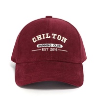 Casquettes de sport à 6 panneaux avec logo brodé personnalisé de haute qualité, casquettes de baseball ajustables pour femmes en velours côtelé à visière incurvée