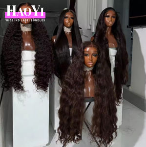 วิกผมลูกไม้ด้านหน้า100% ผมมนุษย์แท้วิกผมมีลูกไม้เต็ม13X6 360ไม่มีกาววิกผม - Product Image 1