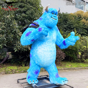 Customized Blue Color Fur Carton <strong>Character</strong> Animatronic <strong>Robot</strong> Carton Model for Indoor - Product Image 3
