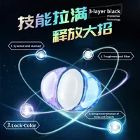 Black Tech Pro Triple-Chamber Laundry Pods Penghilang Noda Aman untuk Warna, Penghilang Tungau Debu, Bersih 4 Pcs Paket Perjalanan Grosir