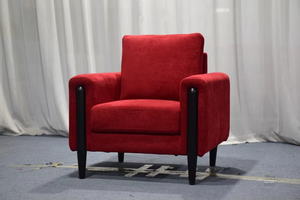 2025 Haute Qualité Nordic Art Design En Gros Belle Couleur Rouge Tissu Sectionnel Salon Canapés - Product Image 2