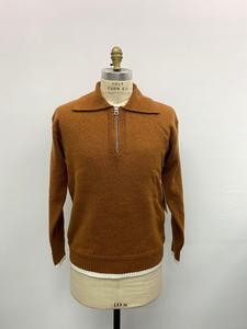 BSCI/WRAP 1/4 Reißverschluss Halbzipper Herren 100% BCI Baumwolle Langarm Gestrickter Klassischer Einfarbiger Pullover - Product Image 2