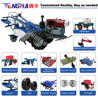 Nouveau tracteur à chenilles diesel Tengka 22HP modèle 151 |   Motoculteur à deux roues à transmission par engrenages |   Cultivateur agricole manuel robuste à démarrage manuel