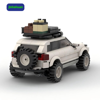 Jouet de construction créatif pour enfants, cadeau, plastique, MOC, petite voiture blanche, modèle miniature, super voitures, cadeaux pour garçons, jouets, ensembles de blocs de construction
