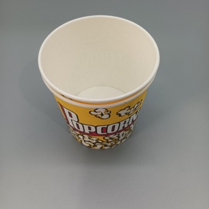 Cubo desechable económico de PE PLA con revestimiento a base de agua para palomitas, tazón de papel para envasado de alimentos - Product Image 4