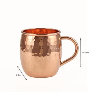 Taza de Cobre Ecológica Hecha a Mano con Aspecto Moderno, Taza Duradera de Gran Capacidad para Uso Diario, Cócteles y Bebidas - Product Image 5