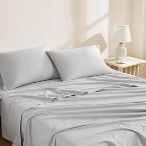 Cloudland 100% funda de almohada de satén de algodón sábanas de percal tejidas modernas paquete de 2 juego de cama con cierre de sobre - Product Image 4