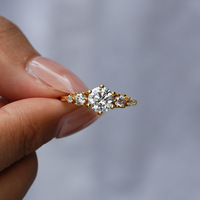 1 Carat Fine Jewelry Moissanite Cluster Cut S925 Sterling Silver Bagues de fiançailles et de mariage pour les femmes Idée cadeau
