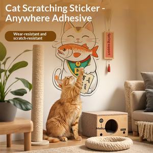 Stiker Kucing Kartun Alien Memanjat Sofa Pelindung Anti Gores Tahan Aus Multifungsi Stiker Dinding Kucing Natal - Product Image 2
