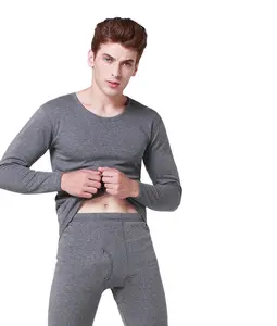 Ropa interior térmica de manga larga de los hombres ropa interior térmica de algodón largo johns personalizados pijamas de invierno ropa interior para hombres