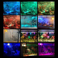Projecteur LED USB RGB à changement de couleur pour aquarium, submersible, étanche, lumière nocturne pour aquascape