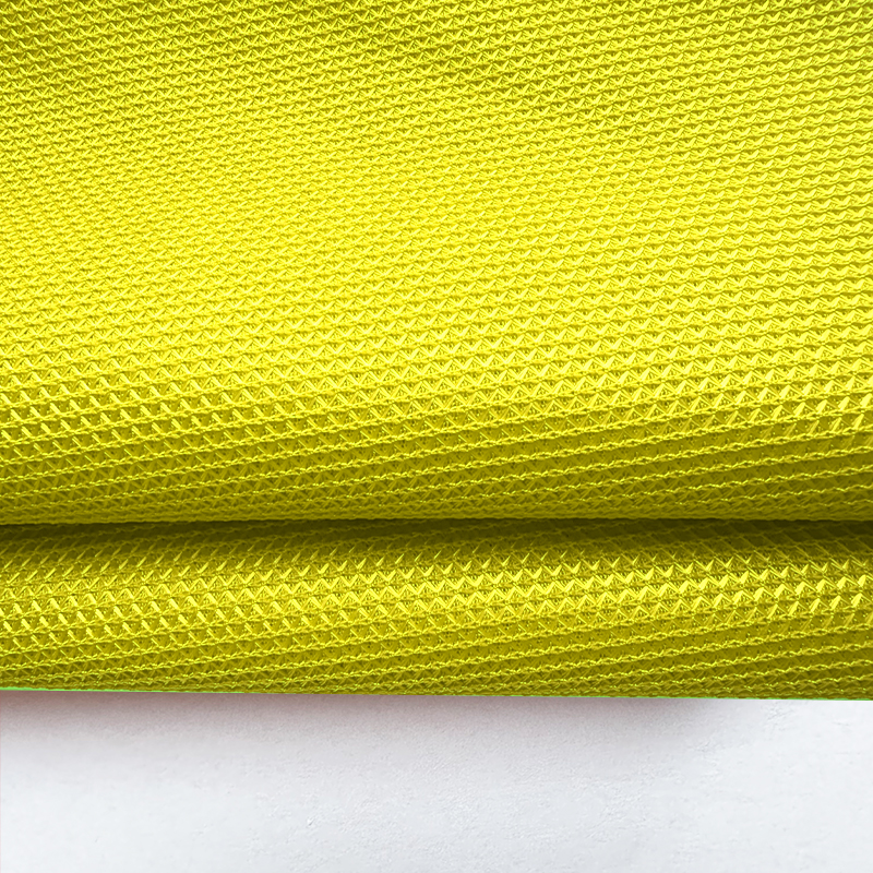 Tissu de doublure en maille tricotée jaune