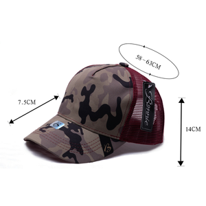 Gorra Trucker de Camuflaje Bowie, Tela de Malla, 6 Paneles, Transpirable, Protección Solar para Exteriores, Primavera/Verano para Adultos - Product Image 1