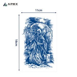 Tatuaje Temporal de Jugo Vegetal 80 Unidades 110x180mm Mate Azul Marino OEM Mixto - Product Image 2