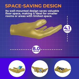 Soporte de Pared para Balones Deportivos Hold My Ball, de Resina Dorada Premium, para Baloncesto, Fútbol, Exhibición en Garaje - Product Image 3